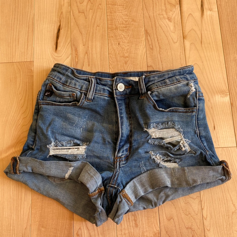 jean shorts medium wash